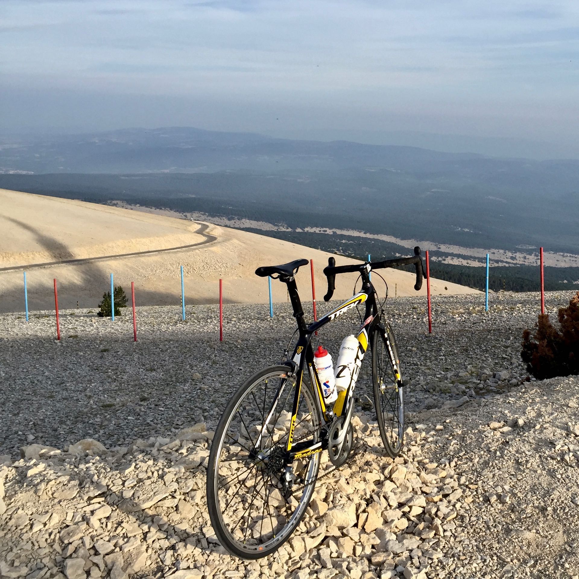 Bycycle at the summit of the Mont Ventoux